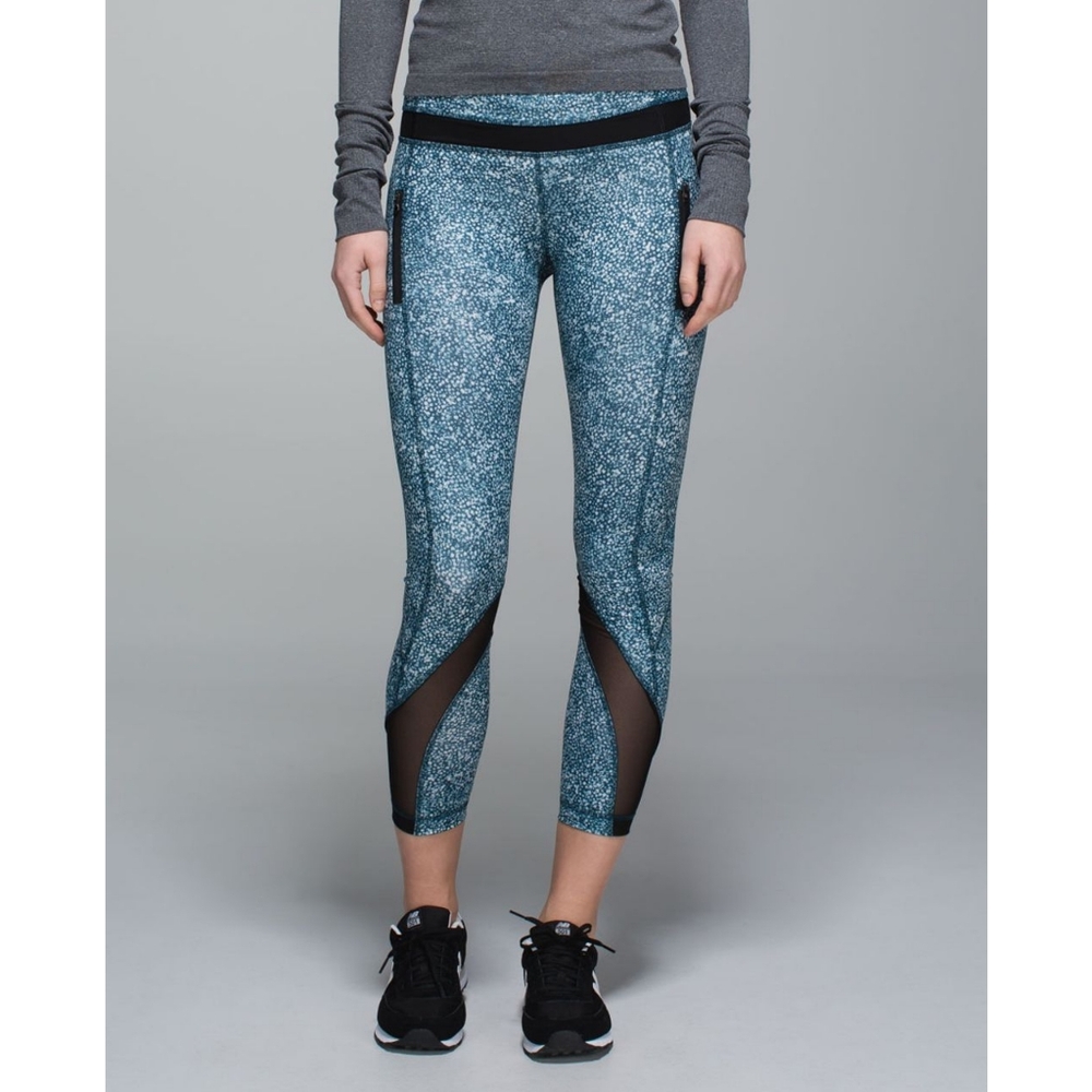 Lululemon Inspire Tight II Pebble Print Parfait Pink Alberta Lake / Black 4